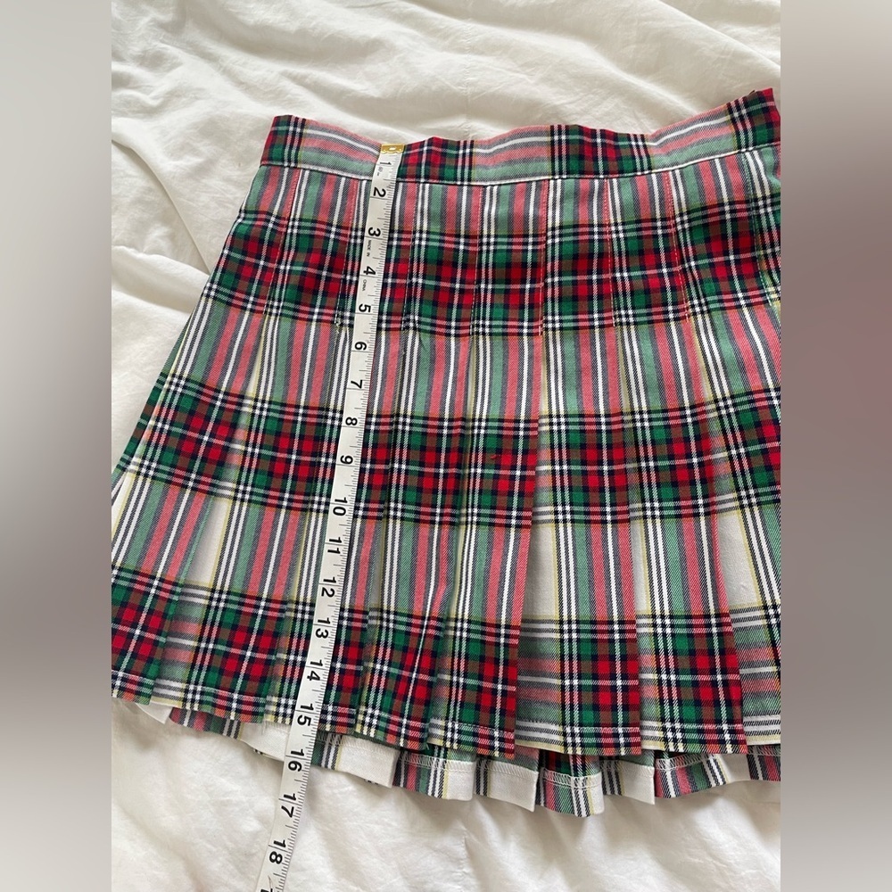 Aerie pleated plaid preppy holiday mini schoolgirl skirt | M - Picture 5 of 7